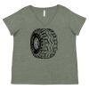 Curvy Collection Women's Fine Jersey V-Neck Tee Thumbnail