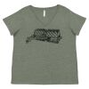 Curvy Collection Women's Fine Jersey V-Neck Tee Thumbnail