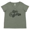 Curvy Collection Women's Fine Jersey V-Neck Tee Thumbnail