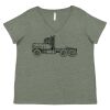 Curvy Collection Women's Fine Jersey V-Neck Tee Thumbnail