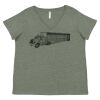 Curvy Collection Women's Fine Jersey V-Neck Tee Thumbnail