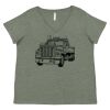 Curvy Collection Women's Fine Jersey V-Neck Tee Thumbnail