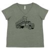Curvy Collection Women's Fine Jersey V-Neck Tee Thumbnail