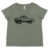 Curvy Collection Women's Fine Jersey V-Neck Tee Thumbnail