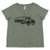 Curvy Collection Women's Fine Jersey V-Neck Tee Thumbnail