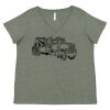 Curvy Collection Women's Fine Jersey V-Neck Tee Thumbnail