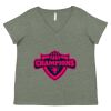 Curvy Collection Women's Fine Jersey V-Neck Tee Thumbnail