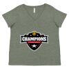 Curvy Collection Women's Fine Jersey V-Neck Tee Thumbnail