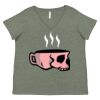 Curvy Collection Women's Fine Jersey V-Neck Tee Thumbnail