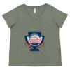 Curvy Collection Women's Fine Jersey V-Neck Tee Thumbnail