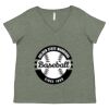 Curvy Collection Women's Fine Jersey V-Neck Tee Thumbnail