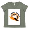 Curvy Collection Women's Fine Jersey V-Neck Tee Thumbnail