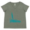 Curvy Collection Women's Fine Jersey V-Neck Tee Thumbnail