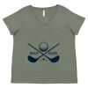 Curvy Collection Women's Fine Jersey V-Neck Tee Thumbnail