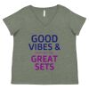 Curvy Collection Women's Fine Jersey V-Neck Tee Thumbnail