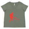 Curvy Collection Women's Fine Jersey V-Neck Tee Thumbnail