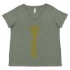 Curvy Collection Women's Fine Jersey V-Neck Tee Thumbnail