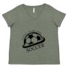 Curvy Collection Women's Fine Jersey V-Neck Tee Thumbnail
