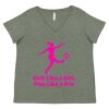 Curvy Collection Women's Fine Jersey V-Neck Tee Thumbnail