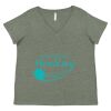 Curvy Collection Women's Fine Jersey V-Neck Tee Thumbnail