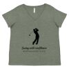 Curvy Collection Women's Fine Jersey V-Neck Tee Thumbnail