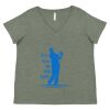Curvy Collection Women's Fine Jersey V-Neck Tee Thumbnail