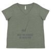 Curvy Collection Women's Fine Jersey V-Neck Tee Thumbnail