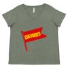 Curvy Collection Women's Fine Jersey V-Neck Tee Thumbnail