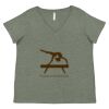 Curvy Collection Women's Fine Jersey V-Neck Tee Thumbnail